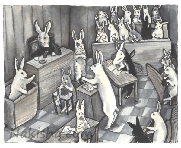 Bunny Court, Painting by Nakisha