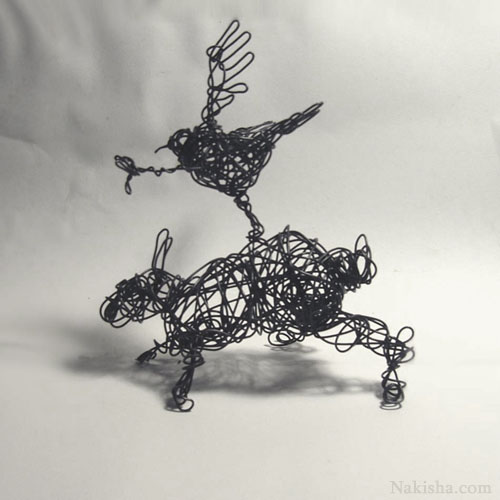 Crane's Wild Ride- Sculpture by Nakisha