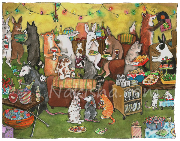 Friendsgiving, Painting by Nakisha
