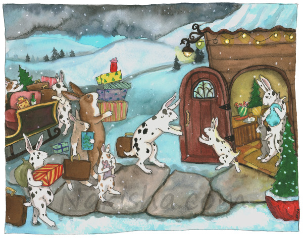 Holiday Visit, Painting by Nakisha