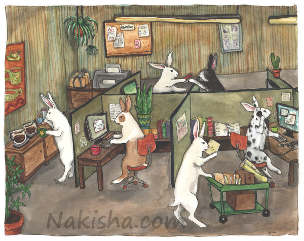 Bunny Court, Painting by Nakisha