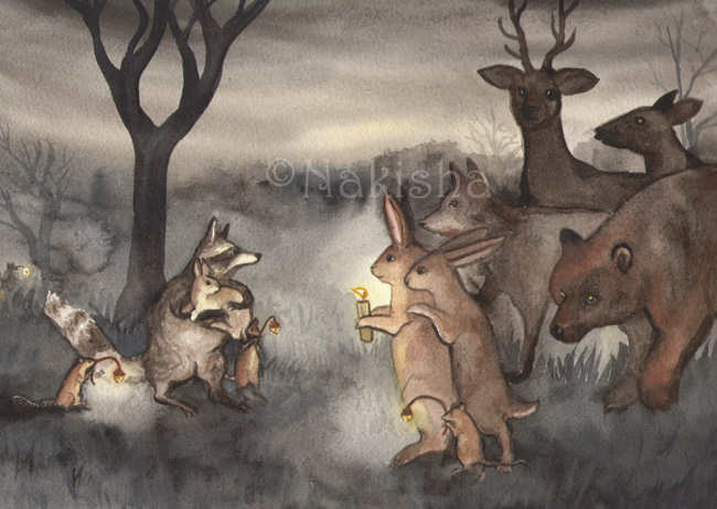 Search Party - Painting by Nakisha