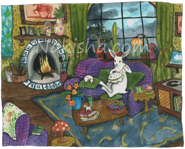 Rainy Sunday Afternoon, Painting by Nakisha