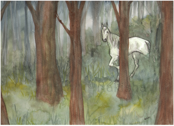 Unicorns  Watercolor by Nakisha