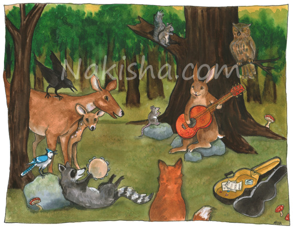 Woodland Sing a long, Painting by Nakisha