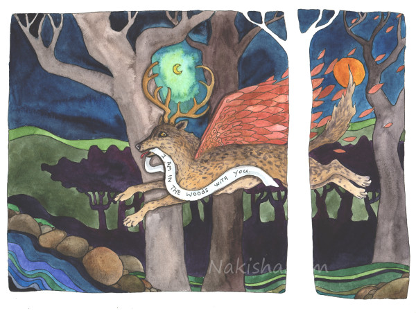 I am in the Woods with You, Painting by Nakisha